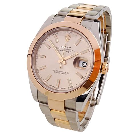 rolex oyster perpetual datejust rose gold leather band|rolex rose gold datejust price.